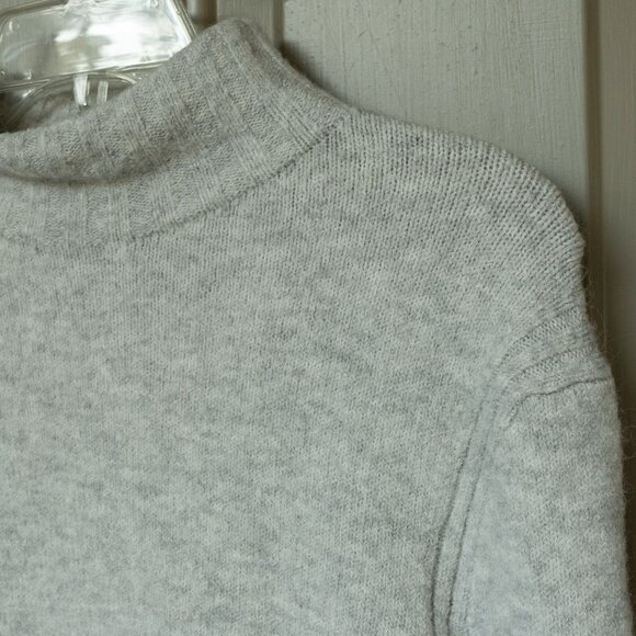 J. Crew Turtleneck Sweater Grey Alpaca Mock Neck Minimal Wool Blend Point Sur - Picture 11 of 11